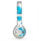The Abstract Blue Floral Pattern V4 Skin for the Beats by Dre Solo 2 Headphones