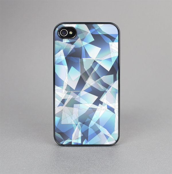 The Abstract Blue Overlay Shapes Skin-Sert for the Apple iPhone 4-4s Skin-Sert Case