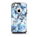 The Abstract Blue Overlay Shapes Skin for the iPhone 5c OtterBox Commuter Case