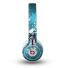 The Abstract Blue Paint Splatter Skin for the Beats by Dre Mixr Headphones