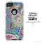 The Abstract Blue Paisley Pattern Skin For The iPhone 4-4s or 5-5s Otterbox Commuter Case