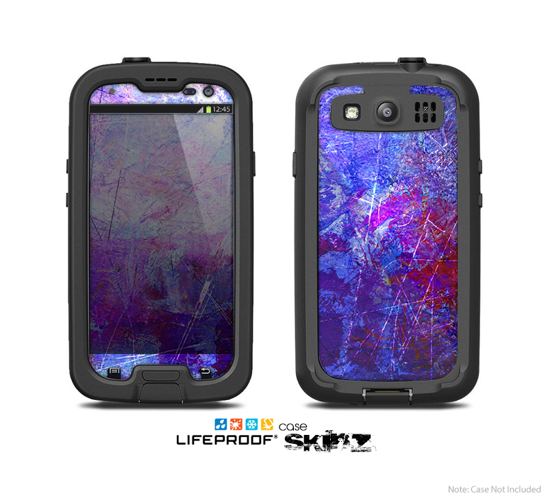 The Abstract Blue & Pink Surface Skin For The Samsung Galaxy S3 LifeProof Case