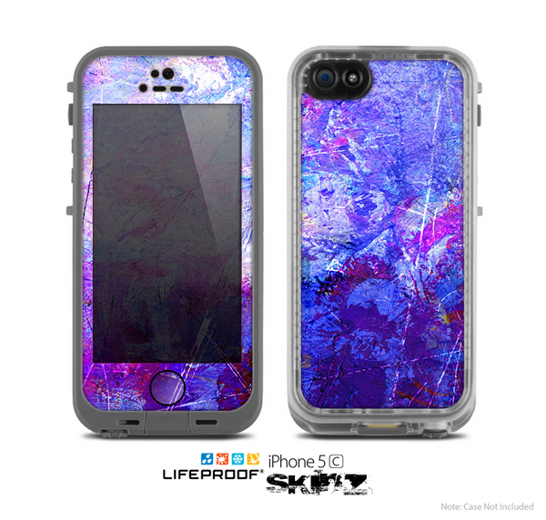 The Abstract Blue & Pink Surface Skin for the Apple iPhone 5c LifeProof Case
