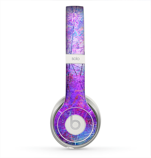 The Abstract Blue & Pink Surface Skin for the Beats by Dre Solo 2 Headphones