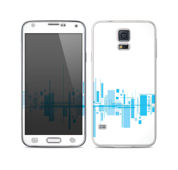 The Abstract Blue Skyline View Skin For the Samsung Galaxy S5
