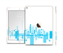 The Abstract Blue Skyline View Skin Set for the Apple iPad Air 2