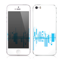 The Abstract Blue Skyline View Skin for the Apple iPhone 5s