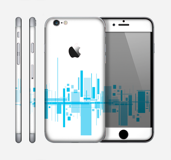 The Abstract Blue Skyline View Skin for the Apple iPhone 6