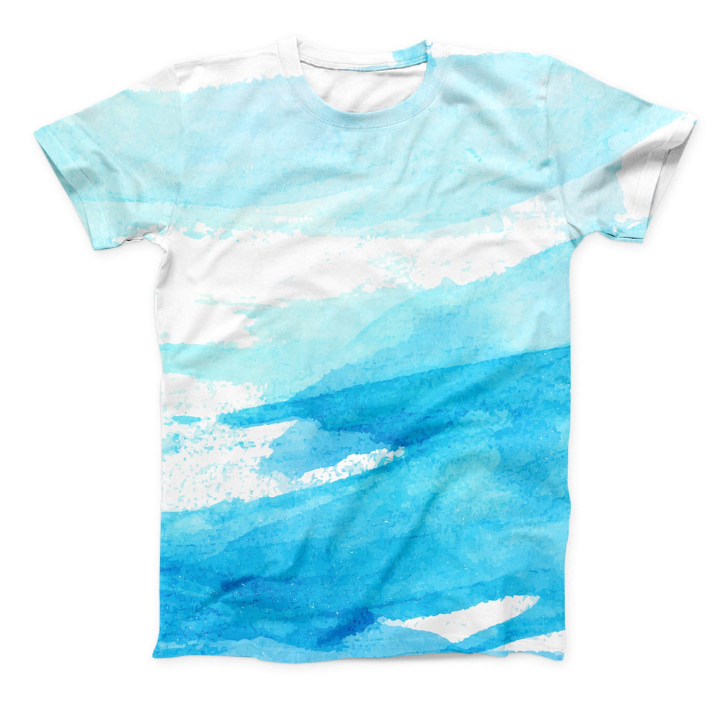 The Abstract Blue Strokes ink-Fuzed Unisex All Over Full-Printed Fitte ...