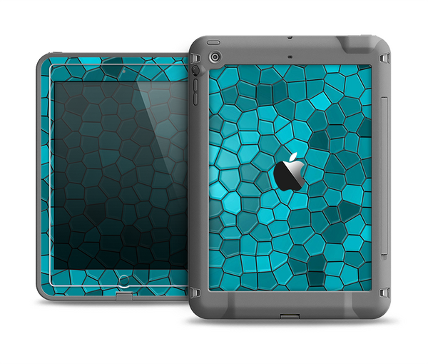 The Abstract Blue Tiled Apple iPad Mini LifeProof Fre Case Skin Set