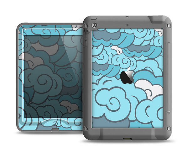 The Abstract Blue Vector Seamless Cloud Pattern Apple iPad Mini LifeProof Nuud Case Skin Set