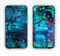 The Abstract Blue Vibrant Colored Art Apple iPhone 6 LifeProof Nuud Case Skin Set