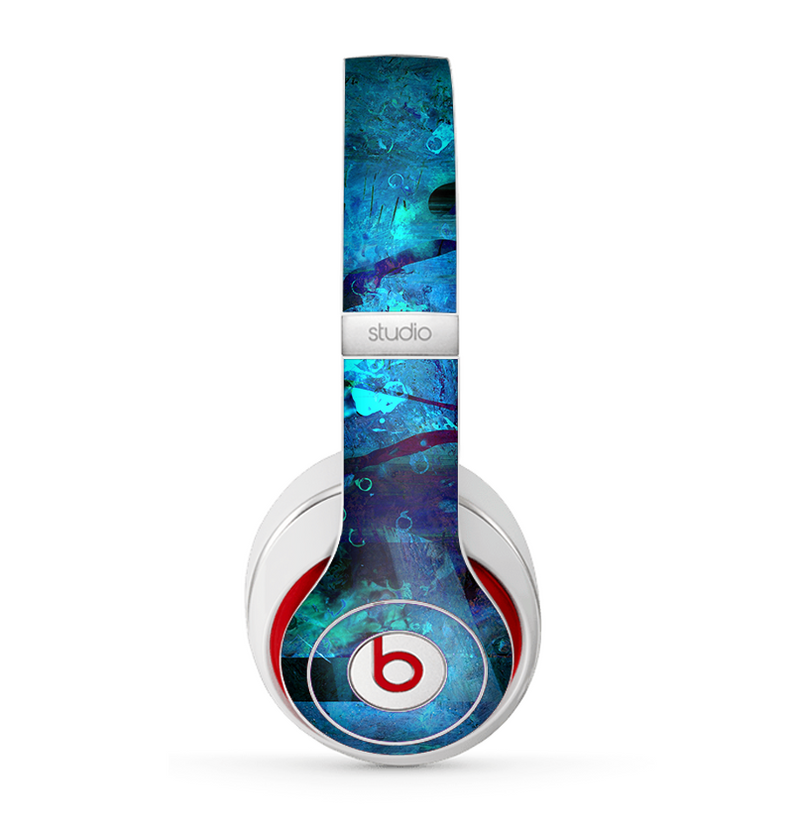 The Abstract Blue Vibrant Colored Art Skin for the Beats by Dre Studio (2013+ Version) Headphones