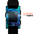 The Abstract Blue Vibrant Colored Art Skin for the Pebble SmartWatch