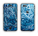 The Abstract Blue Water Pattern Apple iPhone 6 LifeProof Nuud Case Skin Set