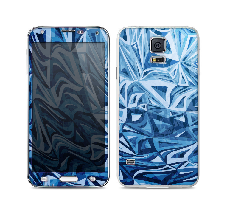 The Abstract Blue Water Pattern Skin For the Samsung Galaxy S5