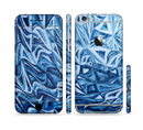 The Abstract Blue Water Pattern Sectioned Skin Series for the Apple iPhone 6/6s Plus