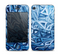 The Abstract Blue Water Pattern Skin for the Apple iPhone 4-4s