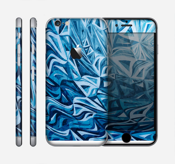 The Abstract Blue Water Pattern Skin for the Apple iPhone 6