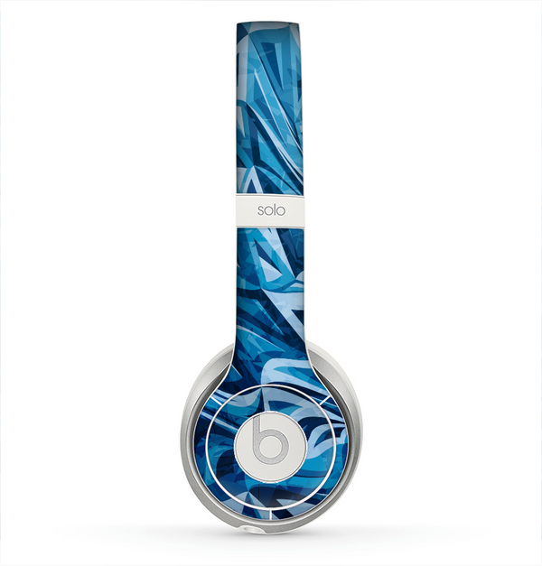 The Abstract Blue Water Pattern Skin for the Beats by Dre Solo 2 Headphones