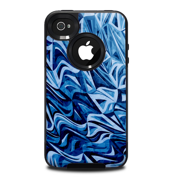 The Abstract Blue Water Pattern Skin for the iPhone 4-4s OtterBox Commuter Case