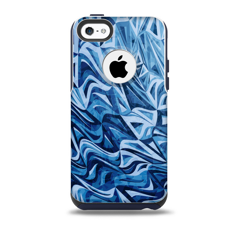 The Abstract Blue Water Pattern Skin for the iPhone 5c OtterBox Commuter Case