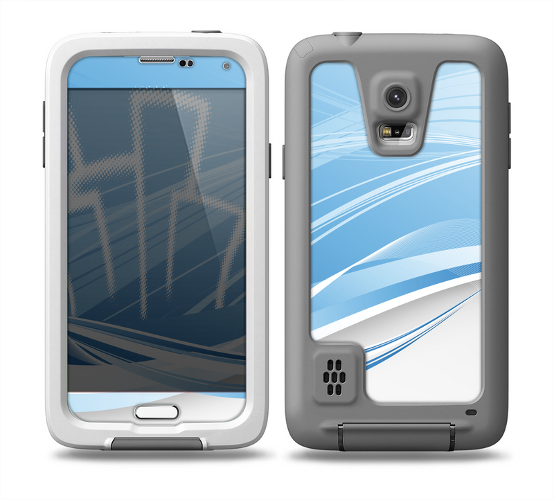 The Abstract Blue & White Future City View Skin for the Samsung Galaxy S5 frē LifeProof Case