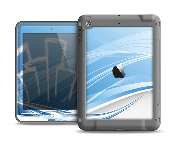 The Abstract Blue & White Future City View Apple iPad Air LifeProof Nuud Case Skin Set