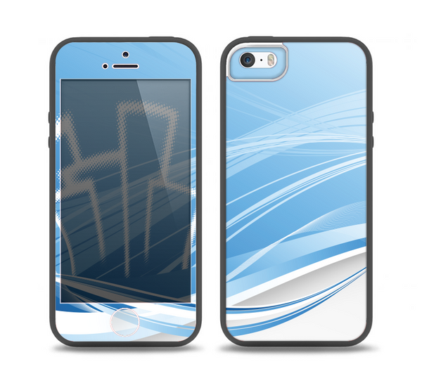 The Abstract Blue & White Future City View Skin Set for the iPhone 5-5s Skech Glow Case