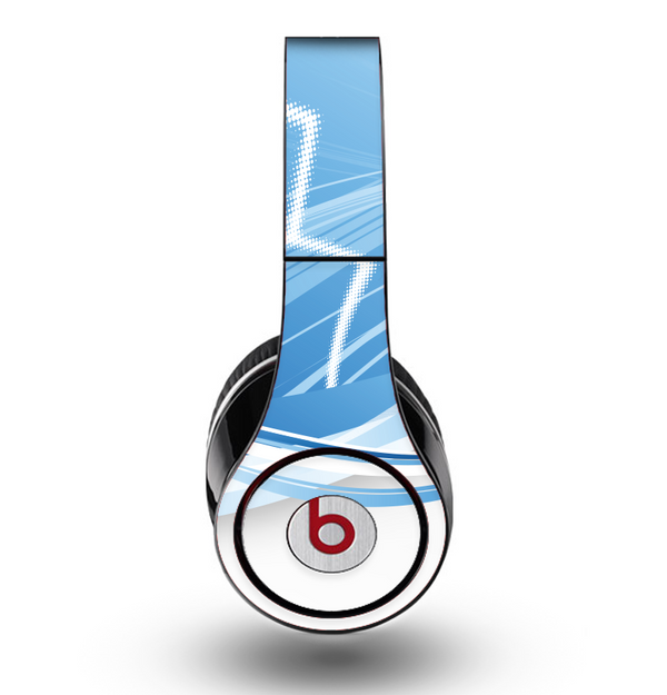 The Abstract Blue & White Future City View Skin for the Original Beats by Dre Studio Headphones
