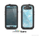 The Abstract Blue & White Waves Skin For The Samsung Galaxy S3 LifeProof Case