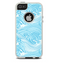 The Abstract Blue & White Waves Skin For The iPhone 5-5s Otterbox Commuter Case