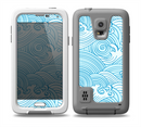 The Abstract Blue & White Waves Skin Samsung Galaxy S5 frē LifeProof Case