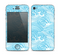 The Abstract Blue & White Waves Skin for the Apple iPhone 4-4s