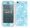 The Abstract Blue & White Waves Skin for the Apple iPhone 5c