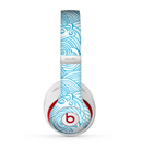 The Abstract Blue & White Waves Skin for the Beats by Dre Studio (2013+ Version) Headphones