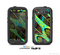 The Abstract Blue & Yellow Vector Feather Pattern Skin For The Samsung Galaxy S3 LifeProof Case