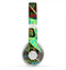 The Abstract Blue & Yellow Vector Feather Pattern Skin for the Beats by Dre Solo 2 Headphones