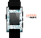 The Abstract Blue & Black Seamless Flowers Skin for the Pebble SmartWatch