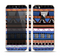 The Abstract Blue and Brown Shaped Aztec Skin Set for the Apple iPhone 5s