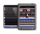 The Abstract Blue and Brown Shaped Aztec Apple iPad Mini LifeProof Fre Case Skin Set