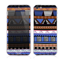 The Abstract Blue and Brown Shaped Aztec Skin for the Apple iPhone 5s