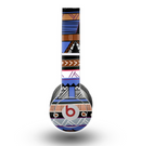 The Abstract Blue and Brown Shaped Aztec Skin for the Beats by Dre Original Solo-Solo HD Headphones