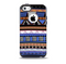 The Abstract Blue and Brown Shaped Aztec Skin for the iPhone 5c OtterBox Commuter Case