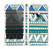 The Abstract Blue and Green Triangle Aztec Skin Set for the Apple iPhone 5s