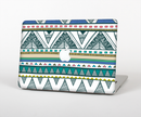 The Abstract Blue and Green Triangle Aztec Skin for the Apple MacBook Pro 13"  (A1278)