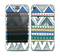 The Abstract Blue and Green Triangle Aztec Skin for the Apple iPhone 4-4s