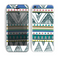 The Abstract Blue and Green Triangle Aztec Skin for the Apple iPhone 5c