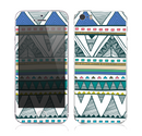 The Abstract Blue and Green Triangle Aztec Skin for the Apple iPhone 5s