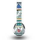 The Abstract Blue and Green Triangle Aztec Skin for the Beats by Dre Original Solo-Solo HD Headphones